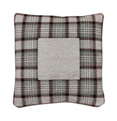 Gobelínová obliečka na vankúš Tartan šedohnedá 42x42 cm Chenille IT025 Šedohnedá 42x42 cm #1