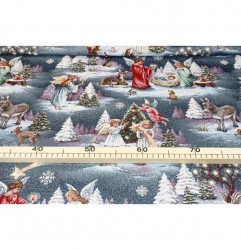 Gobelínová vianočná látka Eden 1208, š. 140 cm Viacfarebná Šírka 140 cm #1