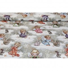 Gobelínová vianočná látka Eden 1281, š. 140 cm Viacfarebná Šírka 140 cm