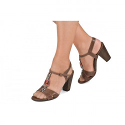 Hnedé dámske sandále zdobené kamienkom 889 ZODIACO, Hnedá, 39 #1