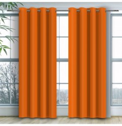 Hotový záves na krúžkoch Heaven oranžový Oranžová 140 x 250 cm