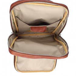 Kean Kožený batoh na rameno koňak Made in Italy, Koňak #1
