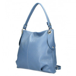 Kožená kabelka 168 blankytna modrá Made in Italy Blankytna modrá #1