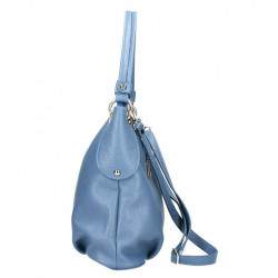 Kožená kabelka 168 blankytna modrá Made in Italy Blankytna modrá #2