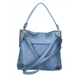 Kožená kabelka 168 tmavomodrá Made in Italy Modrá #4