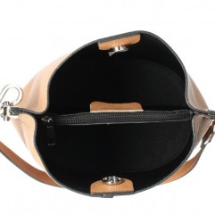 Kožená kabelka 401 Made in Italy čierna Čierna #5