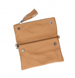 Kožená kabelka 668 červená Made in Italy Červená #2