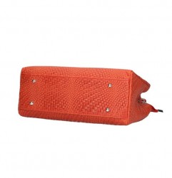 Kožená kabelka 765 červená Made in Italy Červená #2