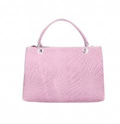 Kožená kabelka 765 lila Made in Italy Fialová #1