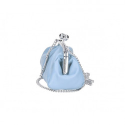Kožená kabelka MI89 modrá Made in Italy Modrá #2