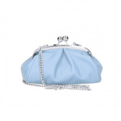 Kožená kabelka MI89 nebesky modrá Made in Italy Nebesky modrá #3