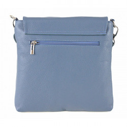 Kožená kabelka na rameno 485 Made in Italy nebesky modrá Modrá #3