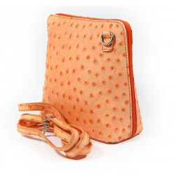 Kožená kabelka na rameno 603 oranžová Oranžová #1