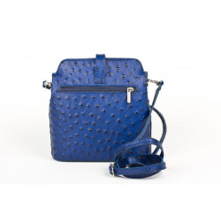 Kožená kabelka na rameno 603C azurovo modrá, Modrá #1