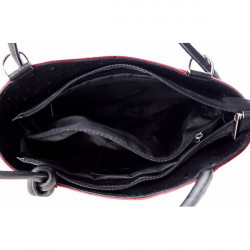 Kožená kabelka na rameno/batoh 1260 červená Made in Italy Červená #1
