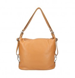 Kožená kabelka na rameno/batoh 328 hnedá, Hnedá #4