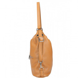 Kožená kabelka na rameno/batoh 328 žltá, Žltá #3
