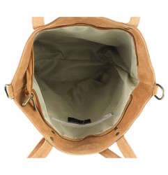 Kožená kabelka na rameno v úprave semiš 768 nebesky modrá MADE IN ITALY Nebesky modrá #1