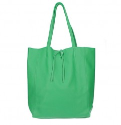 Kožená shopper kabelka 396 zelená Made in Italy Zelená #4