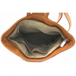 Kožený batoh 443 béžový Made in Italy Béžová #1
