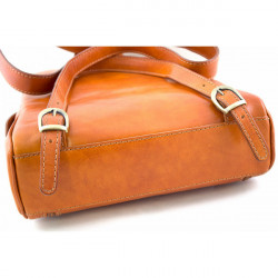 Kožený batoh MI902 koňakový Made in Italy, Koňak #2