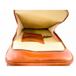 Kožený batoh MI902 koňakový Made in Italy, Koňak #3