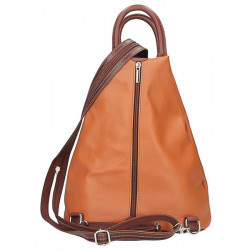 Kožený batoh oranžový Made in Italy, Oranžová #5
