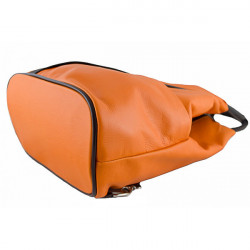 Kožený batoh oranžový Made in Italy, Oranžová #6