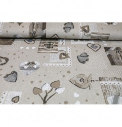 Kuchynská zástera béžové srdiečka 65x76 cm Made in Italy Béžová #2