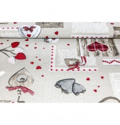 Kuchynská zástera červené srdiečka 65x76 cm Made in Italy Červená #2