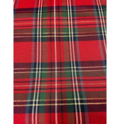 Látka káro s lurexom, š. 140 cm Červená #1
