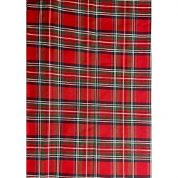 Látka škótska kocka obojstranne tkaná, š. 140 cm Červená #1