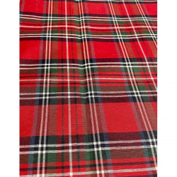 Látka škótska kocka obojstranne tkaná, š. 140 cm Červená #2