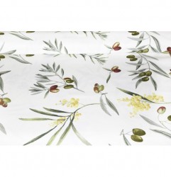MADE IN ITALY Dekoračná bavlnená látka Olivová záhrada, š. 140 cm Viacfarebná Šírka 140 cm