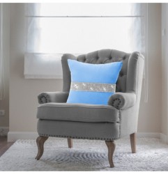 Obliečka na vankúš Glamour so zirkónmi blankytne modrá Blankytna modrá #1