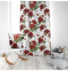 Obliečka na vankúš MIGD404-116-01 červené kvety Biela 40 x 40 cm #2