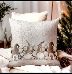 Obliečka na vankúš Škriatkovia béžová 40x40 cm Made in Italy, Béžová