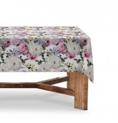 Obrus záhradný vodeodolný MIGD118 kvety na bielom 140x300 cm Viacfarebná #2