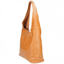 Oranžová kožená kabelka na rameno 590 MADE IN ITALY, Oranžová #2