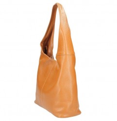 Oranžová kožená kabelka na rameno 590 MADE IN ITALY, Oranžová #2