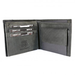 Pánska kožená peňaženka 1032 čierna Route 66, Čierna #2