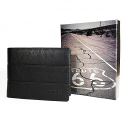 Pánska kožená peňaženka 1034 čierna Route 66, Čierna #1