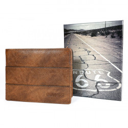 Pánska kožená peňaženka 1034 hnedá Route 66, Hnedá #1