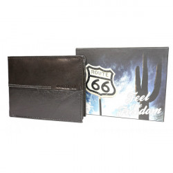 Pánska kožená peňaženka 622 čierna Route 66, Čierna #1