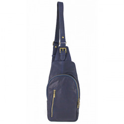 Pánska kožená taška cez rameno 990 modrá, Modrá