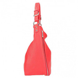 Ružová kožená kabelka na rameno 5310, Ružová #3