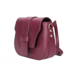 Ružová talianska kožená kabelka na rameno 870A, Ružová #2