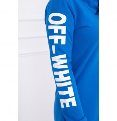 Šaty Off White MI62072 azurovo modré Univerzálna Modrá #3