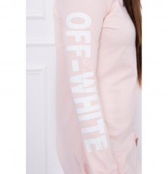 Šaty Off White MI62072 pudrovo ružové Univerzálna Pudrová ružová #3