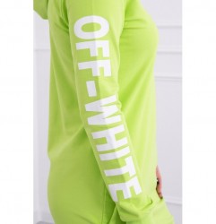 Šaty Off White MI62072 svetlozelené Univerzálna Zelená #3